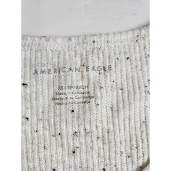 American Eagle Outfitters Oversized Thermal V Neck Sweater XS - Picture 2 of 6